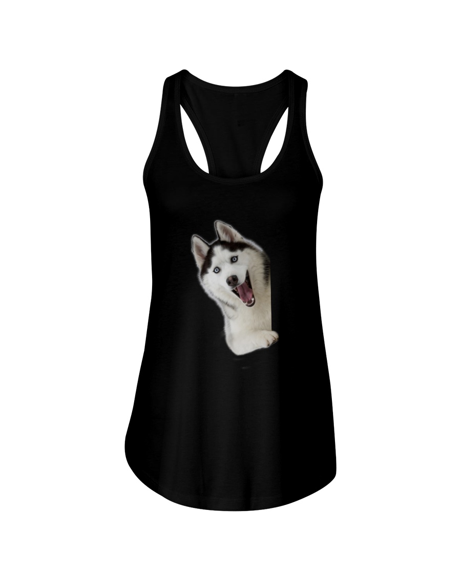 Hello Siberian Husky Ladies Flowy Tank