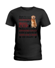Golden Retriever Crazy Funny Ladies T-Shirt thumbnail