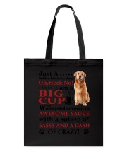 Golden Retriever Crazy Funny Tote Bag thumbnail