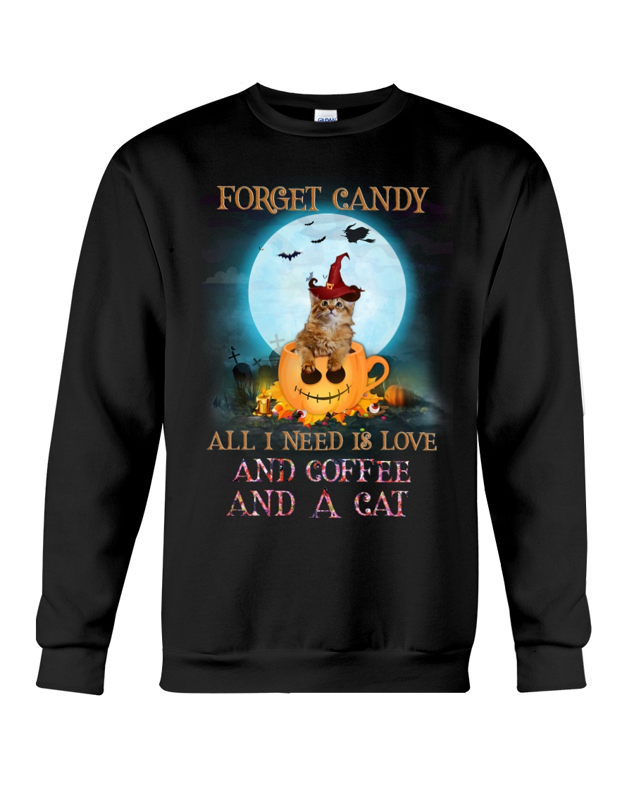 Cat And Coffee All I Need Crewneck Sweatshirt