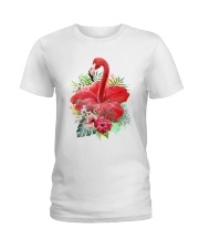 Flamingo Flower Ladies T-Shirt thumbnail