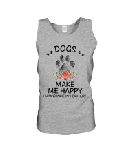 Dogs Make Me Happy Unisex Tank thumbnail