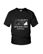 Cats All I Care Youth T-Shirt thumbnail