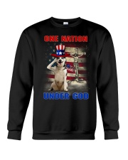 Siberian Husky One Nation Crewneck Sweatshirt thumbnail