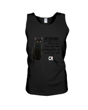 Black Cat Attention Unisex Tank thumbnail
