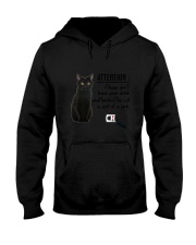 Black Cat Attention Hooded Sweatshirt thumbnail