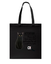 Black Cat Attention Tote Bag thumbnail