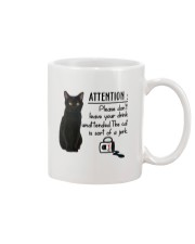 Black Cat Attention Mug front