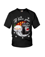 Black Cat Love You To Moon And Back Youth T-Shirt thumbnail