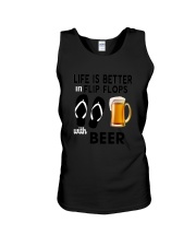 Flip Flops Beer Unisex Tank thumbnail