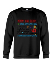 Mommy And Daddy Autism Crewneck Sweatshirt thumbnail