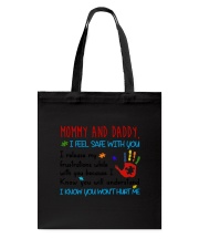 Mommy And Daddy Autism Tote Bag thumbnail