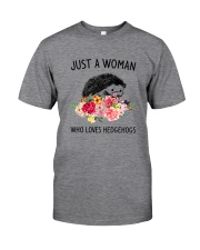Just A Woman Hedgehogs Classic T-Shirt front