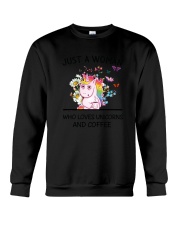 Coffee And Unicorn Crewneck Sweatshirt thumbnail