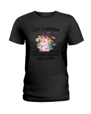 Coffee And Unicorn Ladies T-Shirt thumbnail