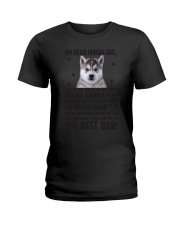 Human Dad Siberian Husky Ladies T-Shirt thumbnail