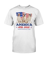 4th July Labrador Retriever Classic T-Shirt front