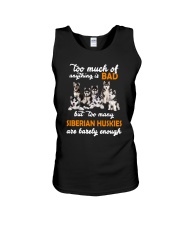 Siberian Husky Barely Enough Unisex Tank thumbnail