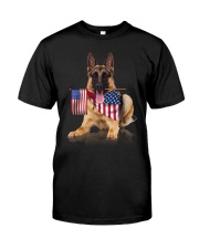 Flag German Shepherd Classic T-Shirt front