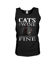 Cat And Wine Unisex Tank thumbnail