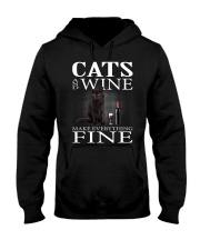Cat And Wine Hooded Sweatshirt thumbnail