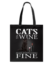 Cat And Wine Tote Bag thumbnail