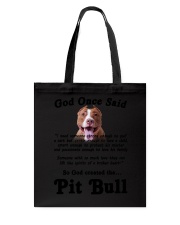Pitbull God Said Tote Bag thumbnail