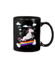 Black Cat Riding Unicorn Mug thumbnail