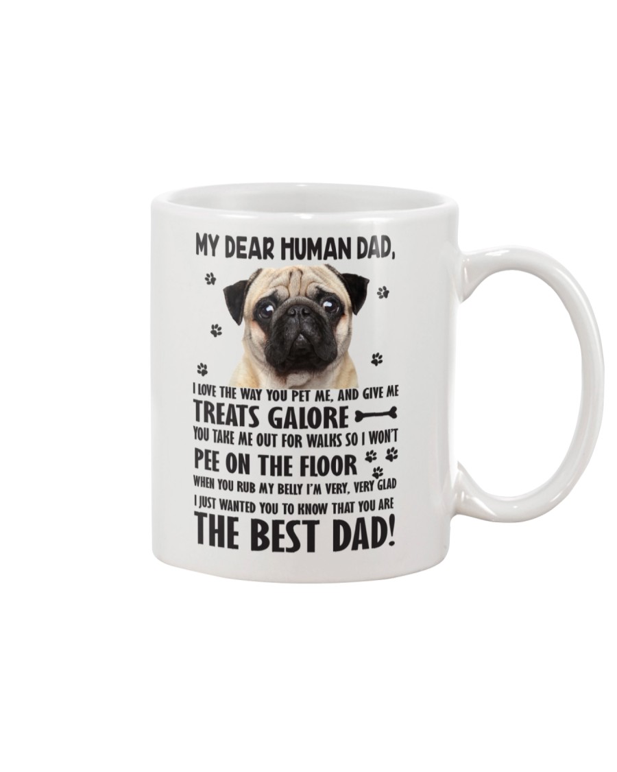 Human Dad Pug Mug