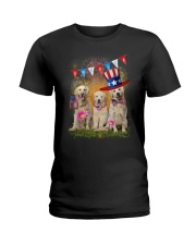 Golden Retriever America Ladies T-Shirt thumbnail