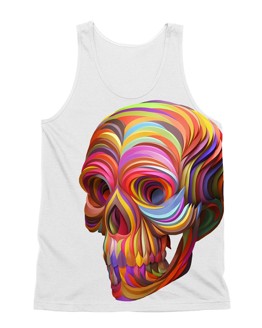 OVER SKULL All-over Unisex Tank