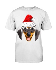 Santa Dachshund Christmas Long Sleeve T-Shirt Classic T-Shirt front