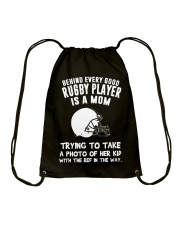 Behind every good Rugby player Drawstring Bag tile