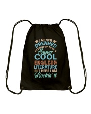 Super Cool English Literature Teacher Drawstring Bag tile