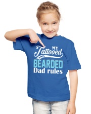 Tattooed and bearded Dad rules Youth T-Shirt lifestyle-youth-tshirt-front-2