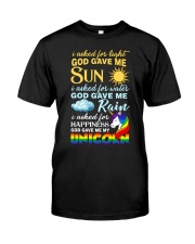 I ASKED FOR HAPPINESS GOD GAVE ME MY UNICORN Premium Fit Mens Tee tile