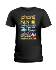 I ASKED FOR HAPPINESS GOD GAVE ME MY UNICORN Ladies T-Shirt tile