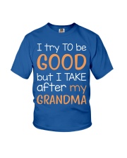 I try to be GOOD - Grandma Youth T-Shirt front
