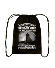 I Have A Spoiled Wife She Was Born In July Drawstring Bag tile