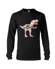 Teacher saurus flower Long Sleeve Tee tile