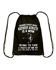 Behind every good Archery athlete Drawstring Bag tile