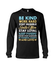 Be kind work hard stay humble smile often Long Sleeve Tee tile
