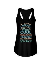 Super Cool Middle Teacher Ladies Flowy Tank tile