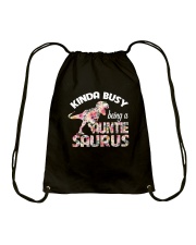 Kinda busy being a Auntie saurus Drawstring Bag tile