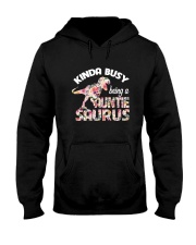 Kinda busy being a Auntie saurus Hooded Sweatshirt tile