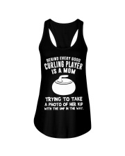 Behind every good Curling player Ladies Flowy Tank tile