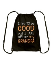 I try to be good - Grandpa Drawstring Bag tile
