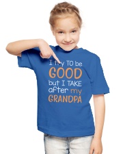 I try to be good - Grandpa Youth T-Shirt lifestyle-youth-tshirt-front-2