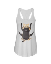 cat in a baby carrier Ladies Flowy Tank thumbnail