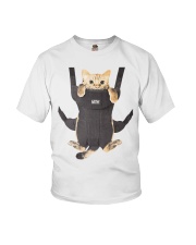 cat in a baby carrier Youth T-Shirt thumbnail